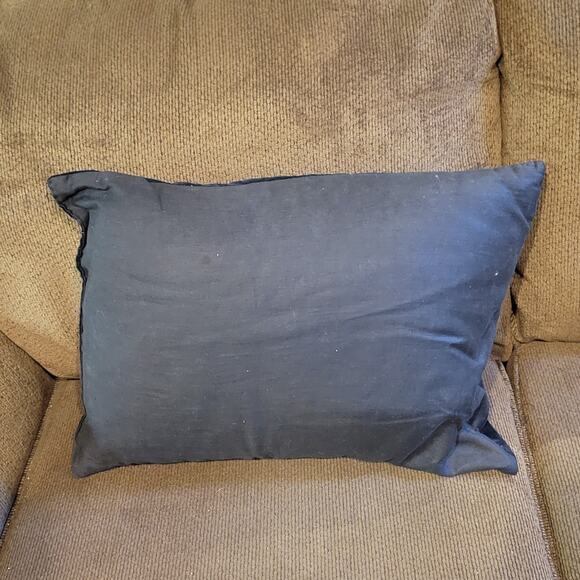 Cottagecore Hand Painted Velvet Accent Pillow, Vintage Livingroom Decor - Picture 3 of 4